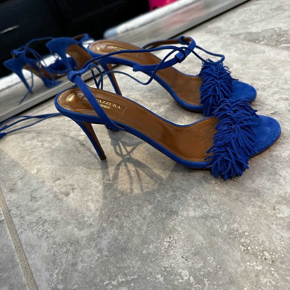 Aquazurra tassel heels
